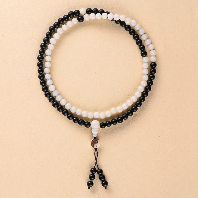 Nimara Ritual Ebony YinYang Protection Necklace Mala