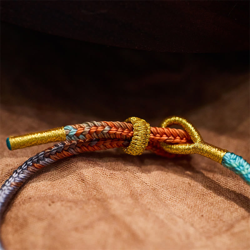 Nimara Ritual Colorful Rope Eight Thread Peace Knot Luck Handmade Bracelet
