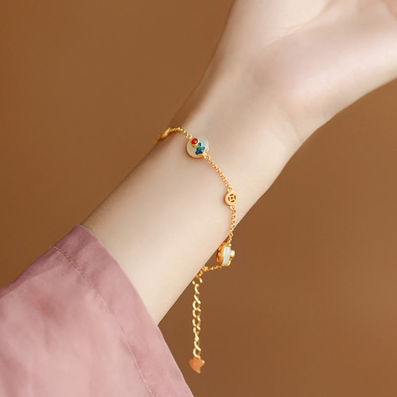 Nimara Ritual Auspicious Clouds Jade Pattern Luck Bracelet