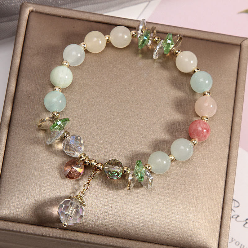 Nimara Ritual Cat's Eye Pink Crystal Peace Charm Bracelet