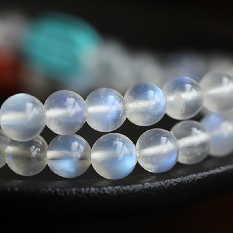Nimara Ritual 108 Mala Beads Moonstone Amber Lotus Turquoise Crystal Healing Bracelet