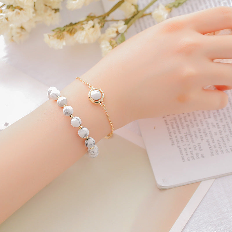 Nimara Ritual Sun Stone Strawberry Quartz Crystal Positive Bracelet