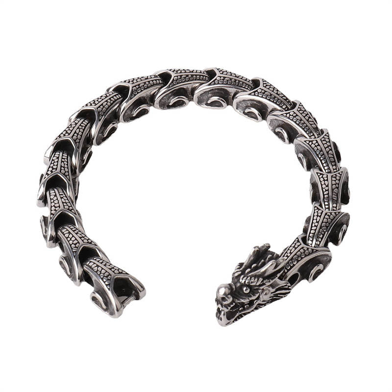 Nimara Ritual Dragon Titanium Steel Luck Bracelet Bangle