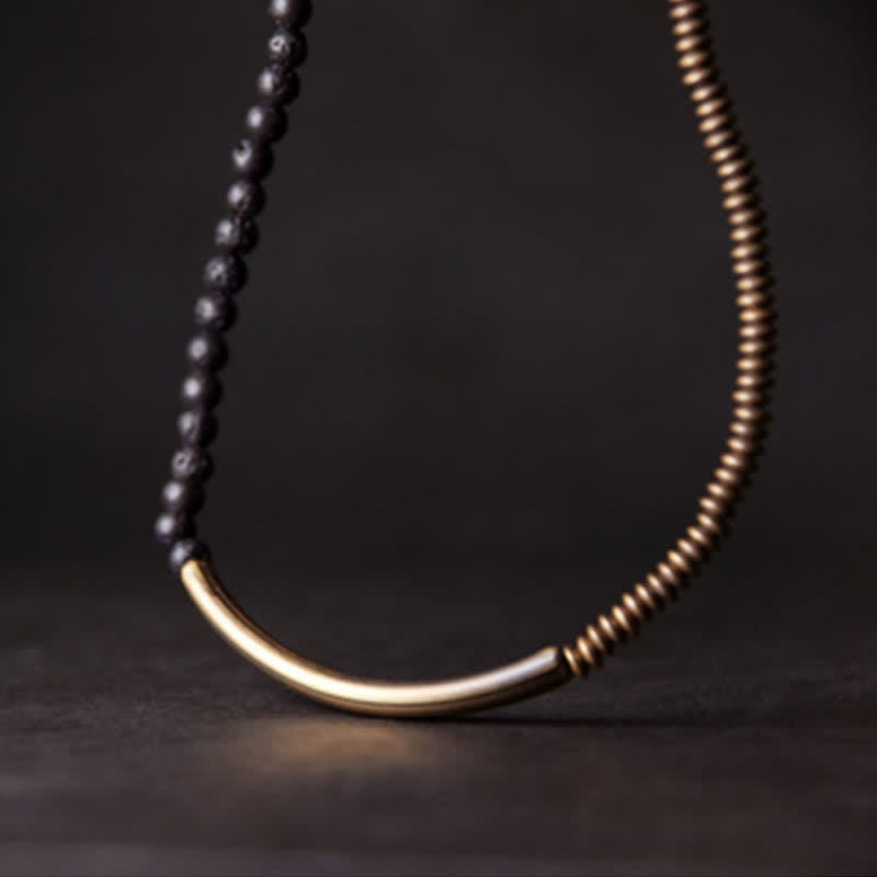 Nimara Ritual Vintage Lava Rock Copper Support Bracelet