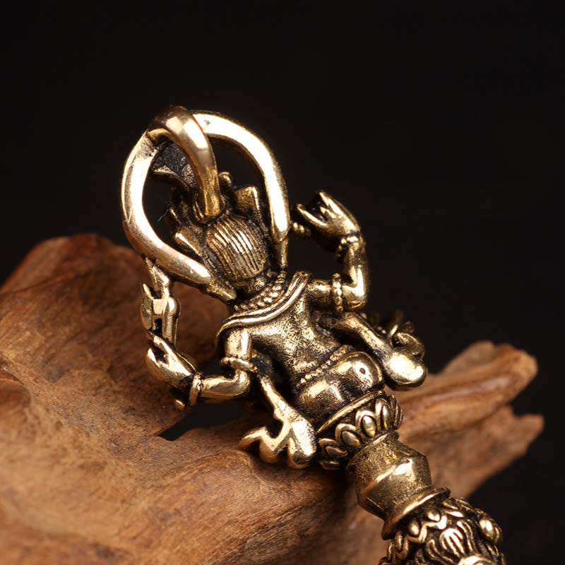 Nimara Ritual Tibetan Ganesh Ganpati Elephant God of Wealth Dorje Vajra Spiritual Power Necklace Pendant