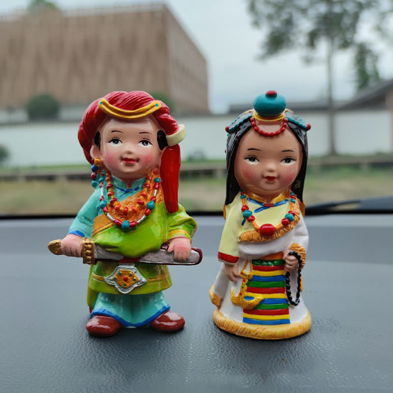 Nimara Ritual Hand Painted Tibetan Figures Creative Home Office Car Decoration Ornament