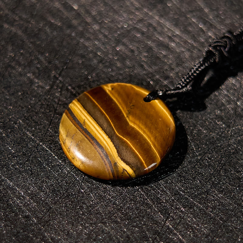 Nimara Ritual Various Crystal Amethyst Tiger Eye Green Aventurine Yin Yang Spiritual Necklace Pendant