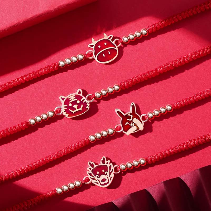 Nimara Ritual 12 Chinese Zodiac Lucky Red String Bracelet