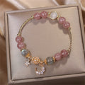 The Healing Positive Strawberry Quartz Bracelet