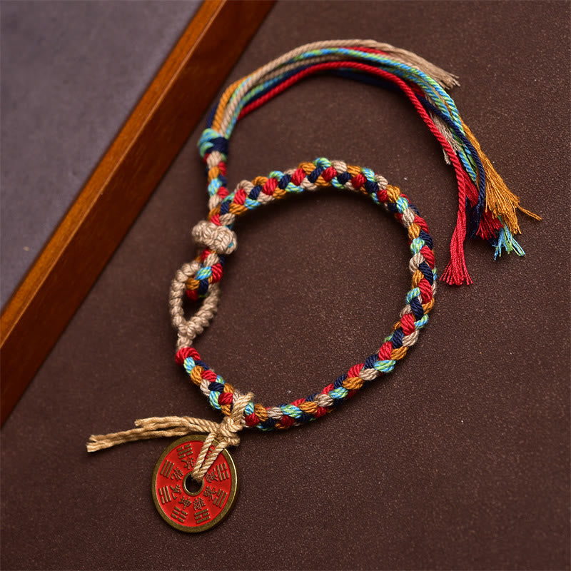 Nimara Ritual Handmade Bagua Harmony Multicolored Rope Bracelet