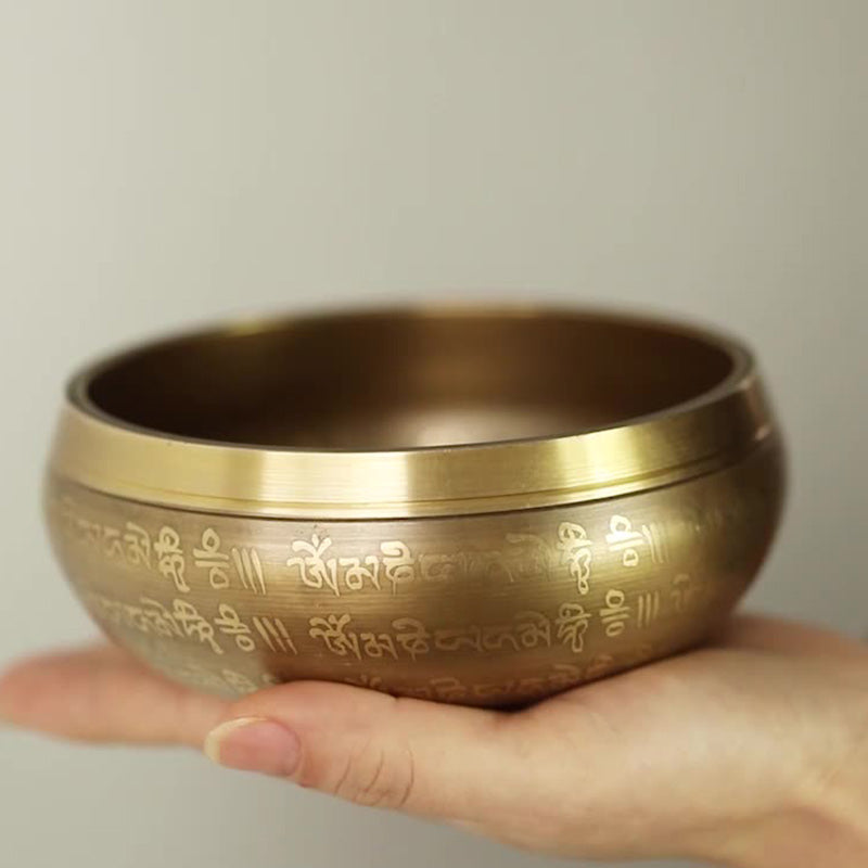 Nimara Ritual Tibetan Sound Bowl Handcrafted for Yoga Mindfulness and Meditation Singing Bowl Set