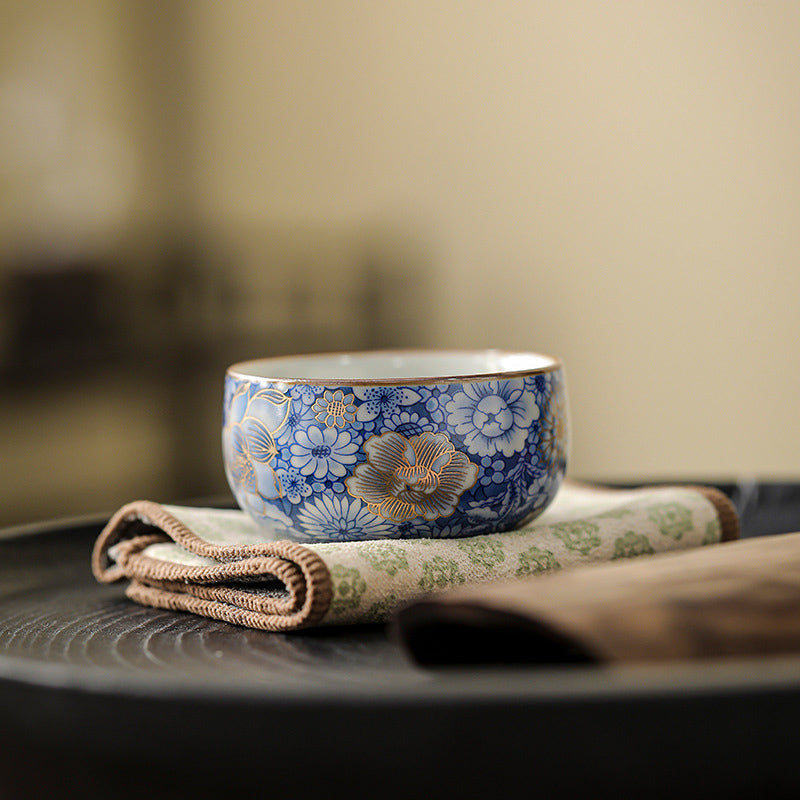 Nimara Ritual Lotus Chrysanthemum Plum Blossom Flower Teacup Kung Fu Tea Cup Teapot