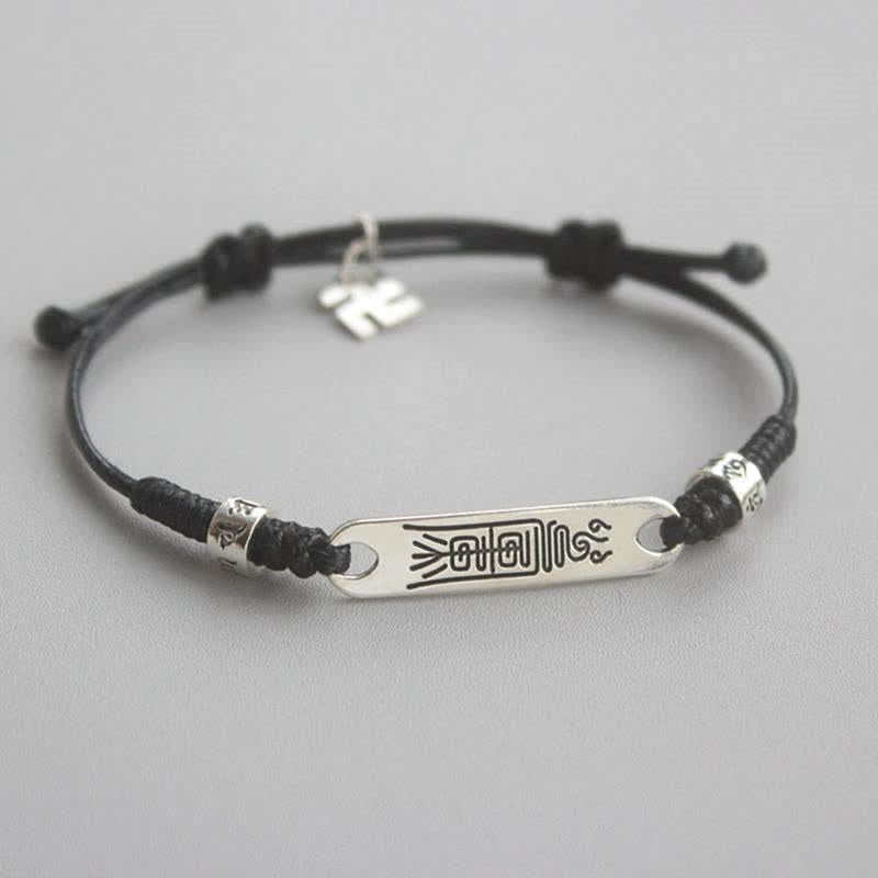 Nimara Ritual 925 Sterling Silver Red String Luck Strength Braid Bracelet