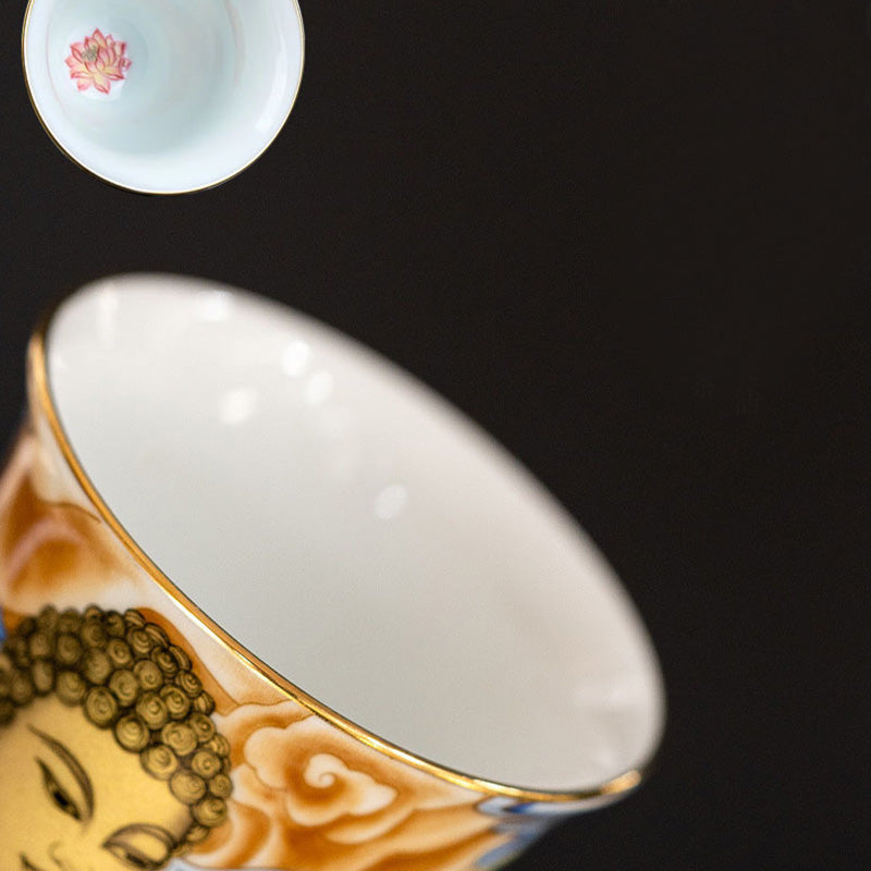 Nimara Ritual Dunhuang Color Flying Apsaras Teacup Kung Fu Tea Cup