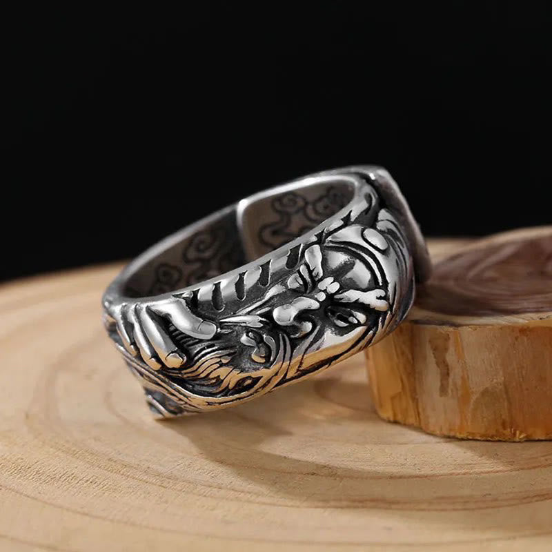 Nimara Ritual Guan Gong Auspicious Clouds Amulet Wealth Ring