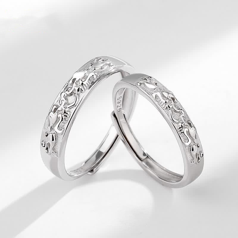 Nimara Ritual 925 Sterling Silver PiXiu Balance Adjustable Couple Ring