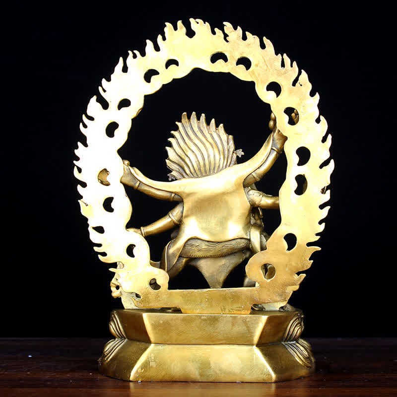 Nimara Ritual Tibet Mahakala Bodhisattva Figurine Compassion Copper Statue Decoration