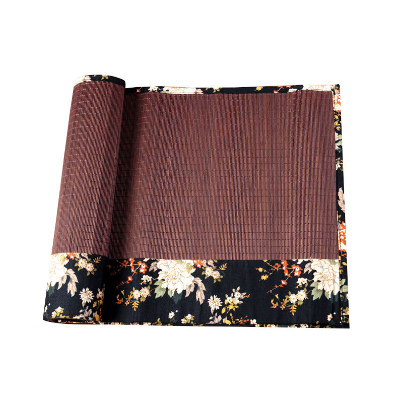 Nimara Ritual Vintage Peony Flower Blossom Bamboo Cup Mat Pad Tea Cup Coaster Kung Fu Tea Mat