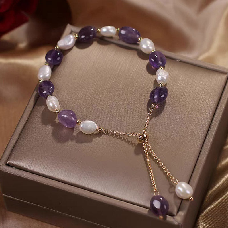 Nimara Ritual Natural Blue Aventurine Crystal Pearl Bead Healing Bracelet