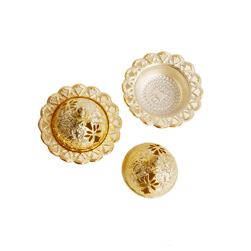 Nimara Ritual Tibetan Gold Mini Meditation Incense Burner