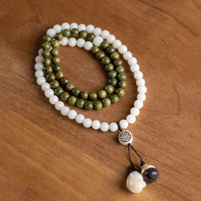 Nimara Ritual Natural Green Sandalwood Bodhi Seed Soothing Bracelet