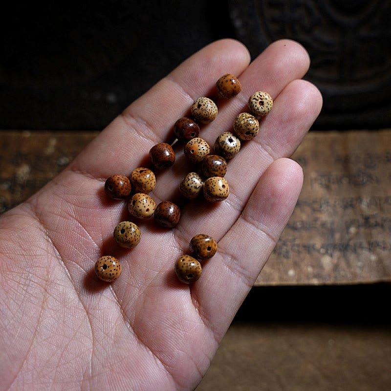 Nimara Ritual Tibetan Bodhi Seed Amber Dzi Bead Agate Zakiram Goddess of Wealth Beads Triple Wrap Bracelet