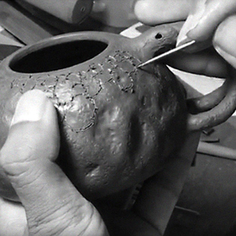 Nimara Ritual Handmade Vintage Tree Texture Purple Clay Kung Fu Teapot 220ml