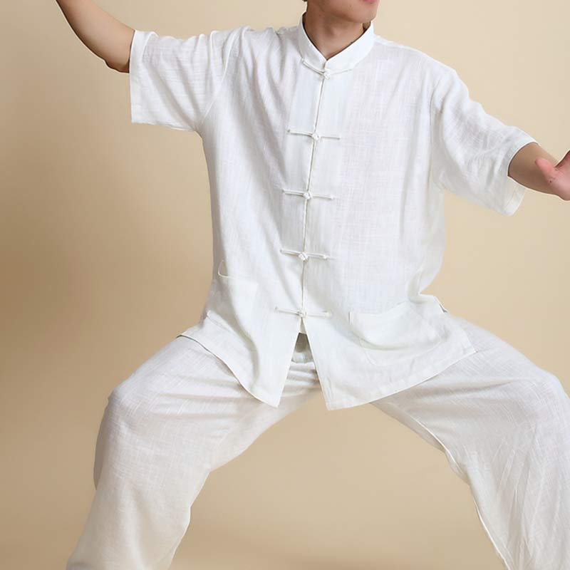 Nimara Ritual Meditation Zen Prayer Spiritual Tai Chi Qigong Practice Unisex Embroidery Clothing Set