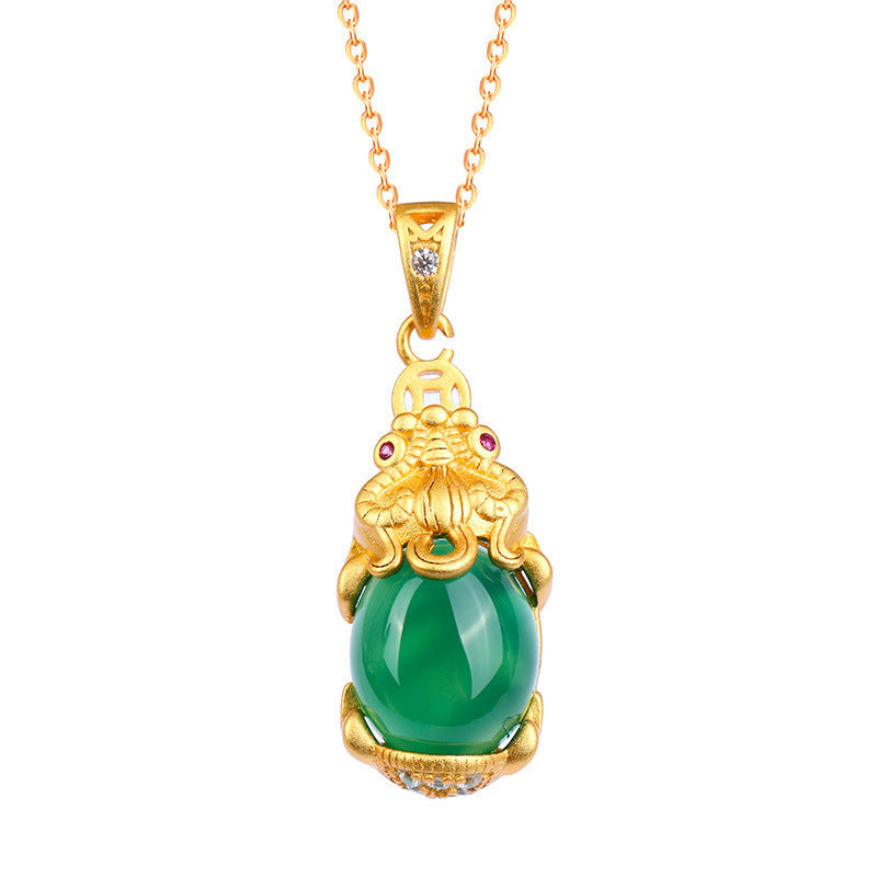 Nimara Ritual Natural Jade PiXiu Balance Necklace