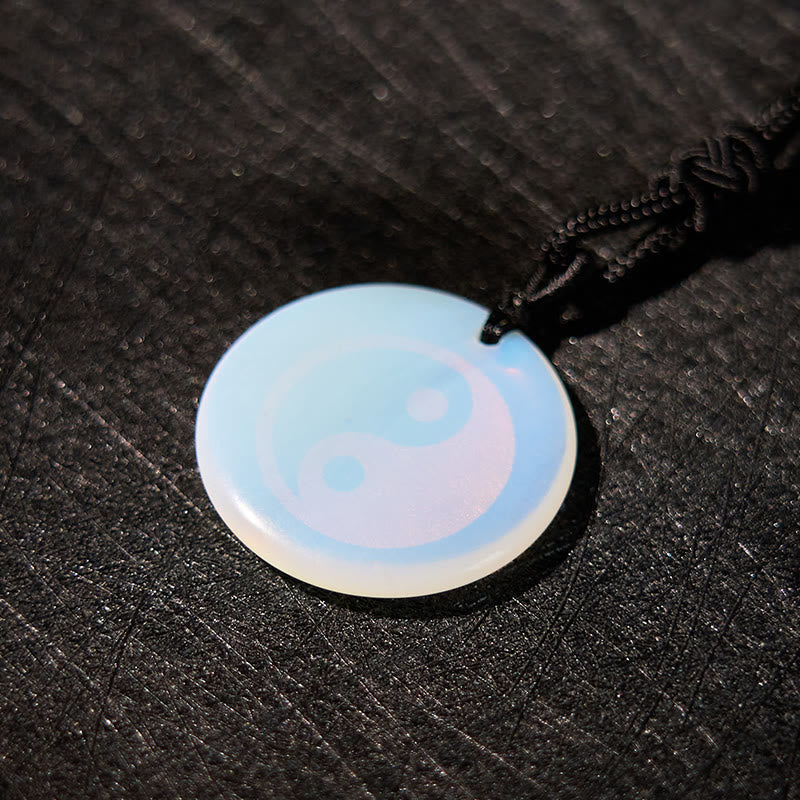 Nimara Ritual Various Crystal Amethyst Tiger Eye Green Aventurine Yin Yang Spiritual Necklace Pendant