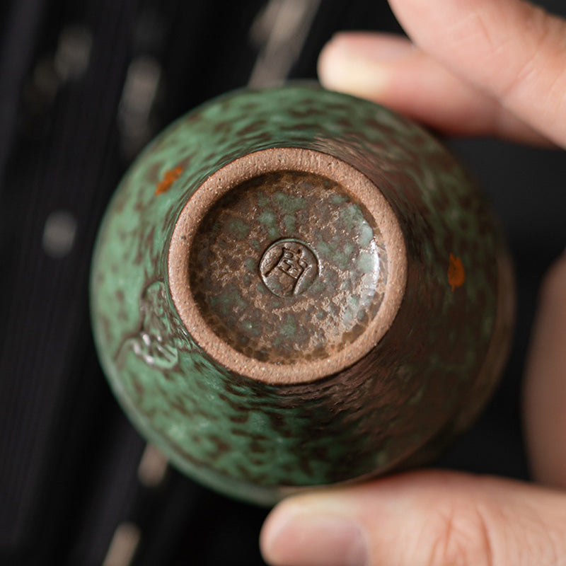Nimara Ritual Small Vintage Style Ceramic Teacup Kung Fu Tea Cup 50ml