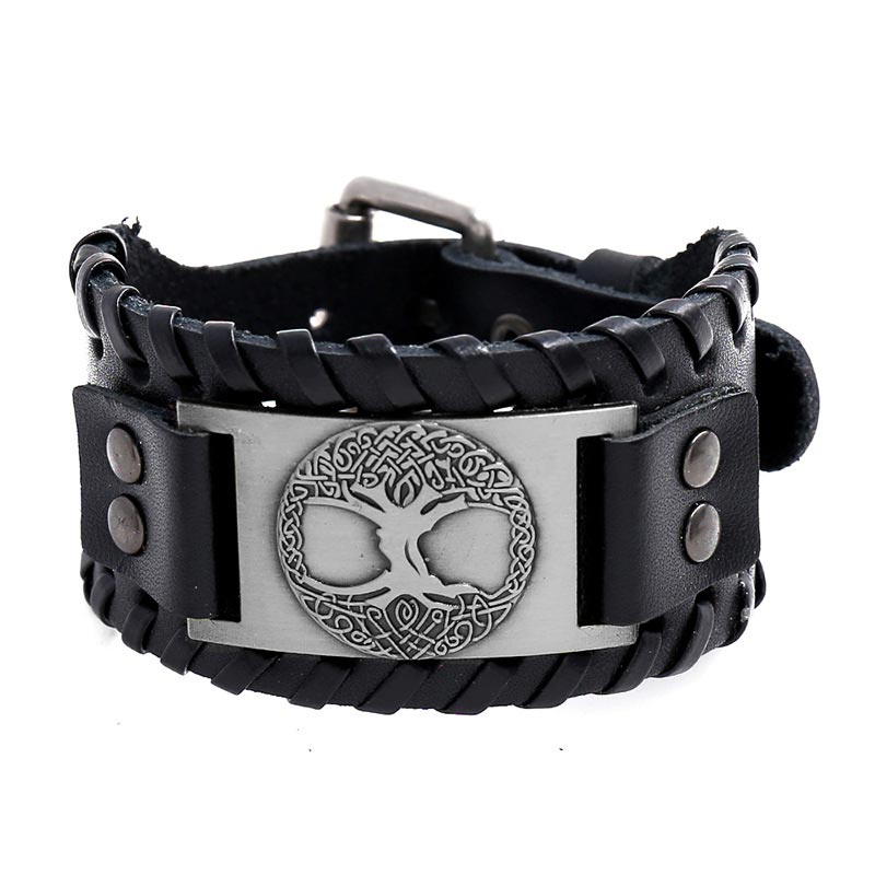 Nimara Ritual Lucky Tree Of Life Balance Leather Bracelet