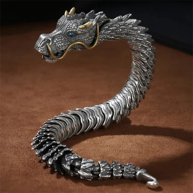 Nimara Ritual Nordic Dragon Handmade Amulet Luck Protection Chain Bracelet