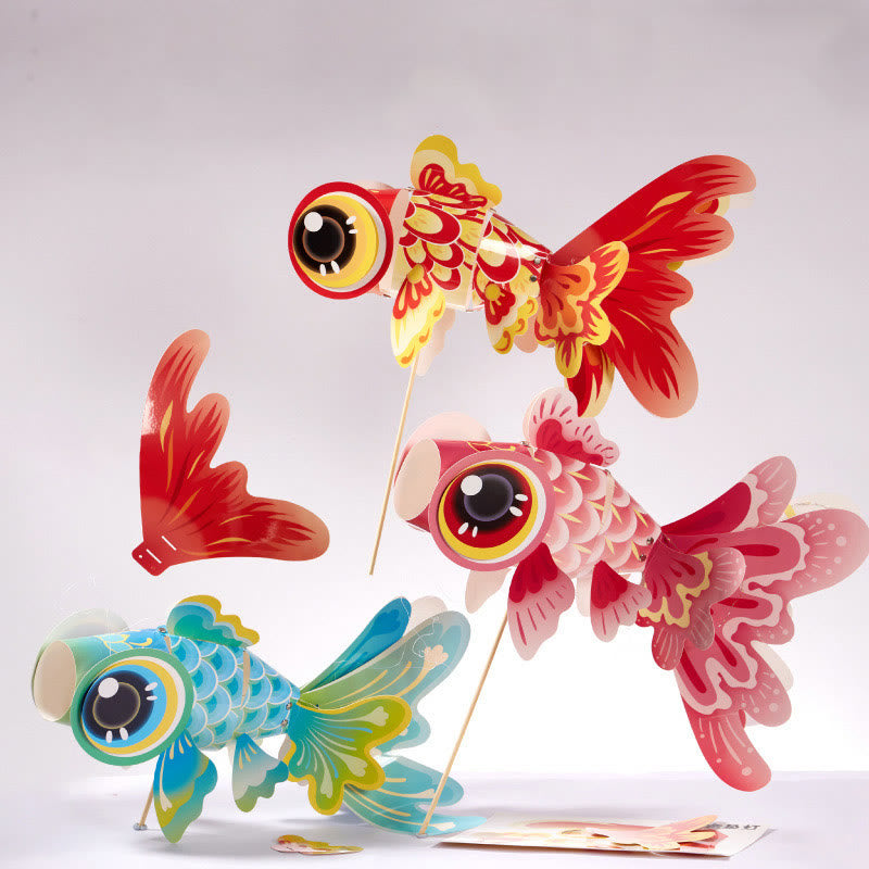Nimara Ritual DIY Fortune Luck Koi Fish Paper Lantern Lamp Mid-Autumn Festival Child Kids Lantern Decoration