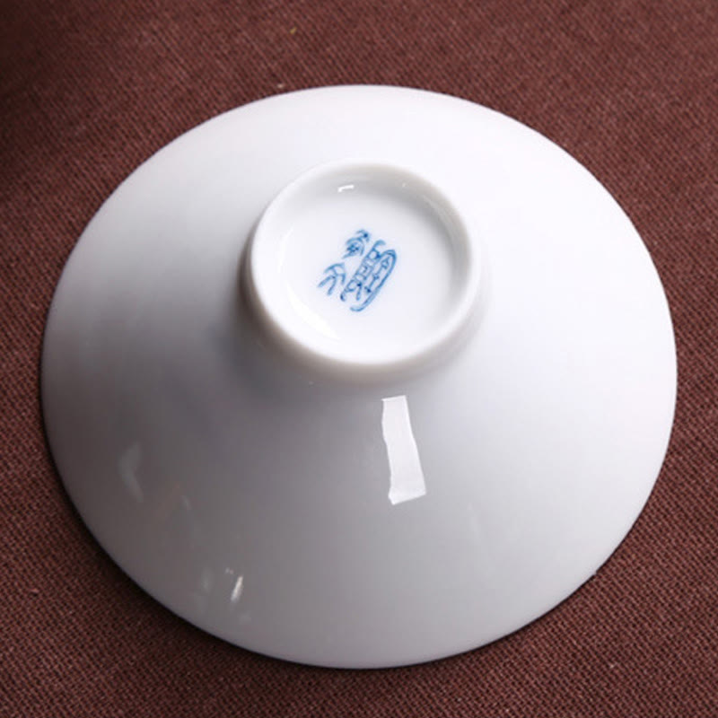 Nimara Ritual Jingdezhen Blue and White Porcelain Koi Fish Ceramic Teacup Kung Fu Tea Cups
