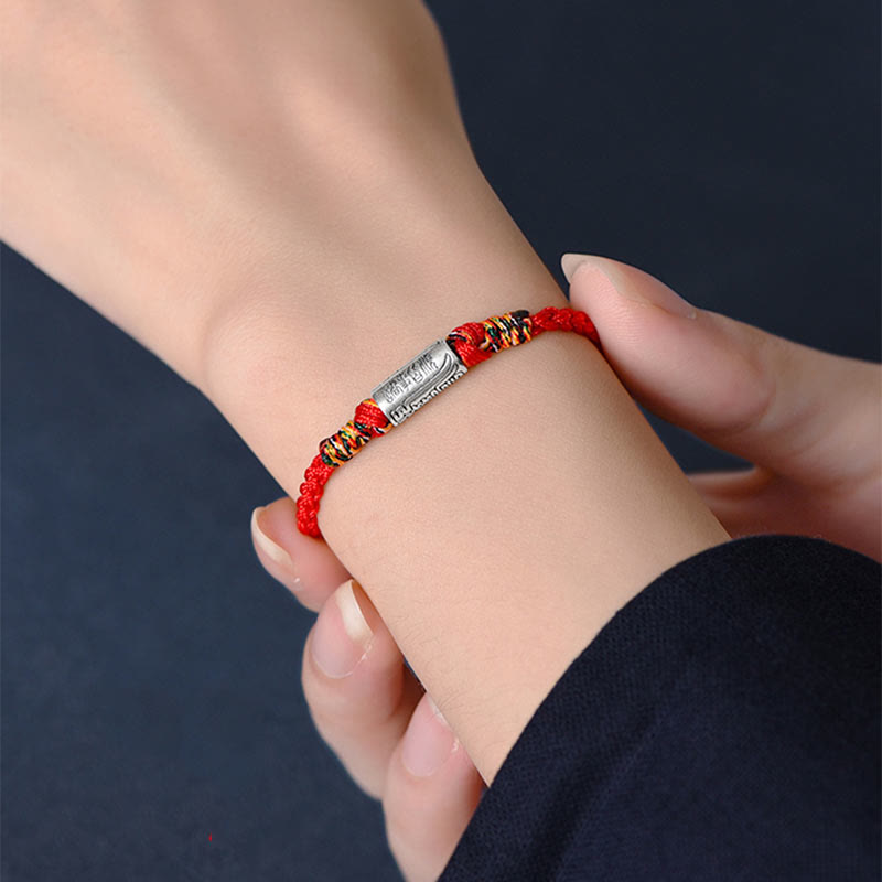 Nimara Ritual Handcrafted 925 Sterling Silver Everything Goes Well Design Protection Strength Bracelet Anklet