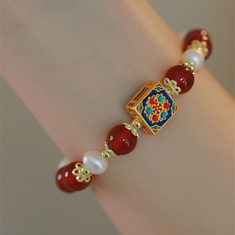 Nimara Ritual Red Agate Pearl Confidence Self-acceptance Bracelet
