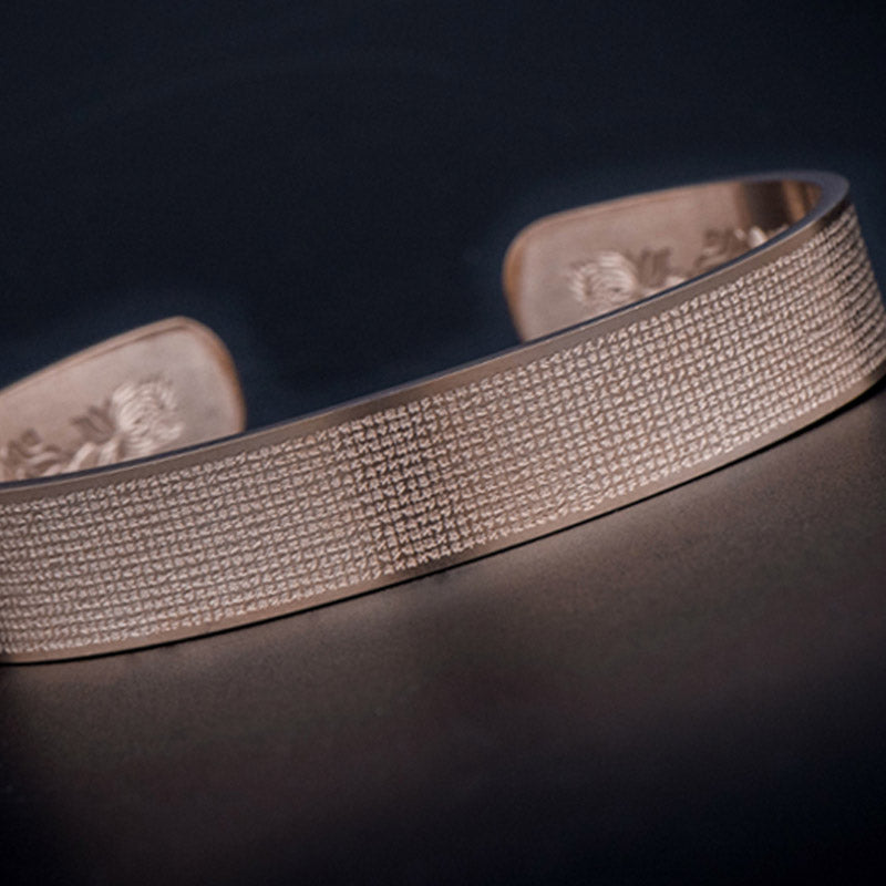 Nimara Ritual Shurangama Mantra Engraving Titanium Steel Blessing Bracelet