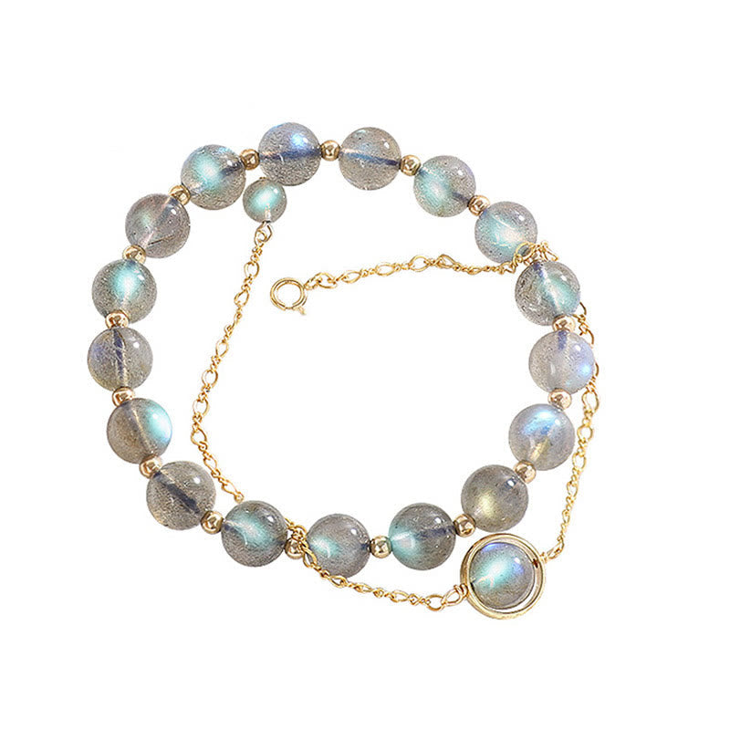 Nimara Ritual 14k Gold Plated Natural Moonstone Healing Love Bracelet