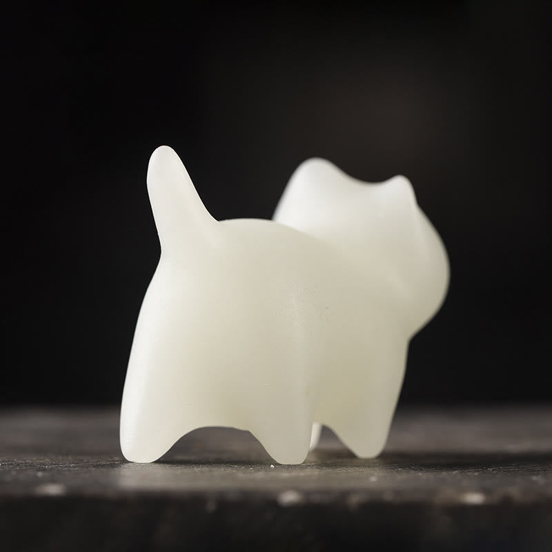 Nimara Ritual 2Pcs Mini Cute Cat Glowstone Luminous Lucky Cat Energy Decoration
