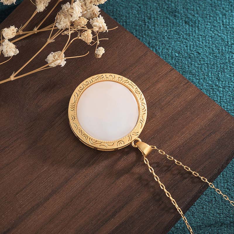 Nimara Ritual White Jade Year of the Tiger Blessing Necklace