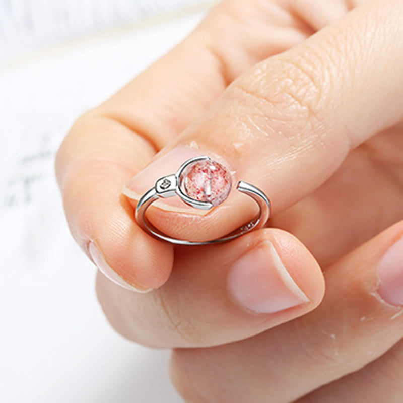Nimara Ritual Pink Crystal Soothing Rotation Ring