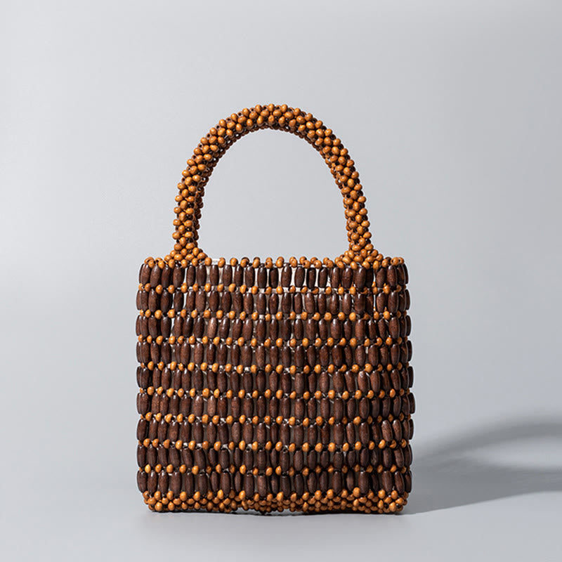 Nimara Ritual Hand-woven Wooden Beads Handbag