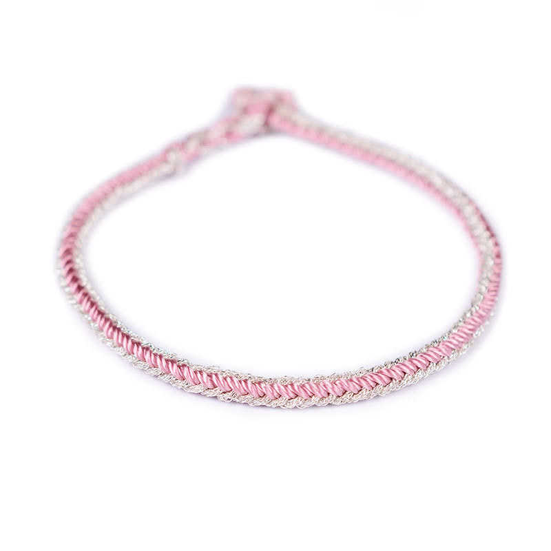 Nimara Ritual Two-Color Rope Handcrafted Eight Thread Peace Knot Bracelet