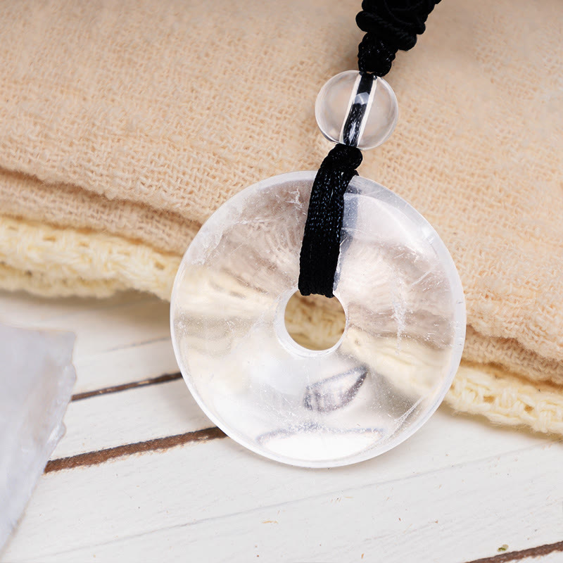 Nimara Ritual Lucky Coin Pendant Healing Crystal Gemstone Necklace
