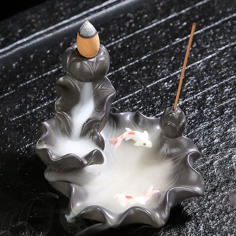 Nimara Ritual Koi Fish Lucky Incense Burner Decoration