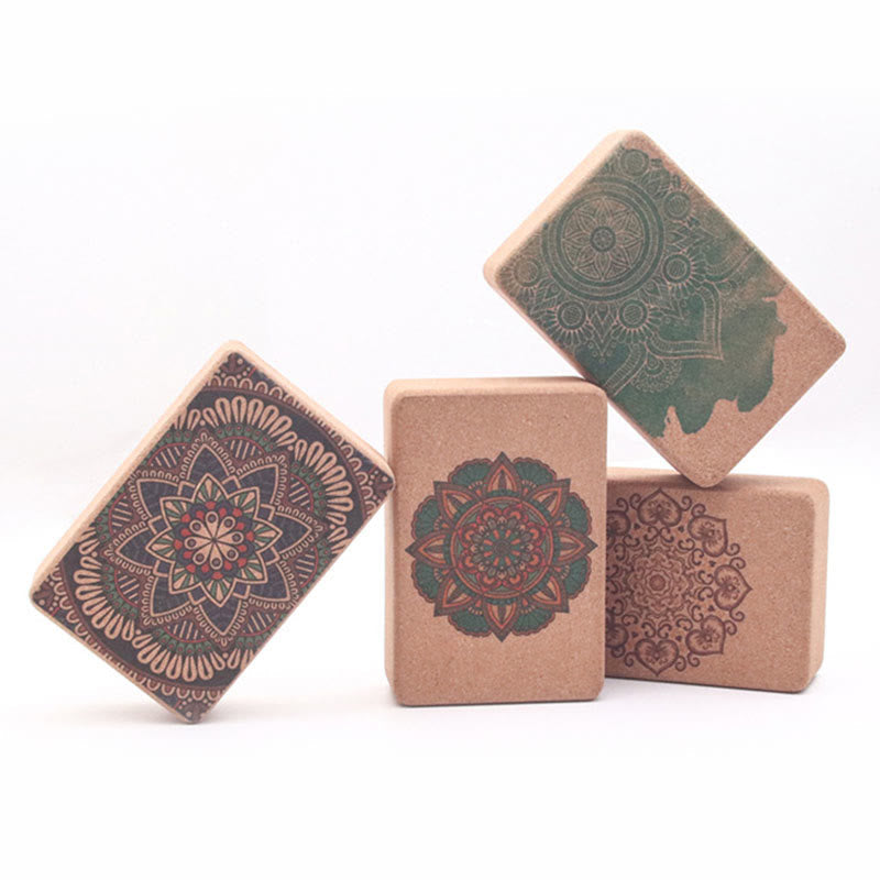 Nimara Ritual Tibetan Mandala Mindful Yoga Cork Block