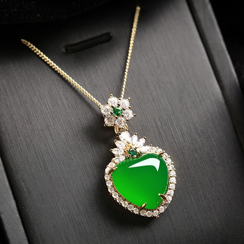 The Abundance Green Jade Balance Necklace Pendant