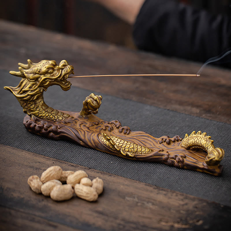 Nimara Ritual Dragon Protection Ceramic Stick Incense Burner Decoration