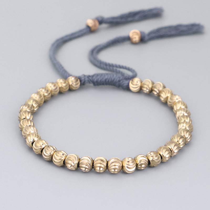 Nimara Ritual Tibetan Handmade Copper Bead Luck String Bracelet